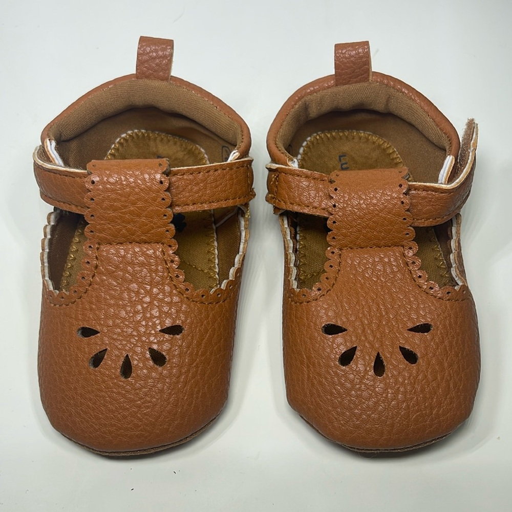 LUCKY BRAND NWOT Baby Girl Brown Annabell Mary Jane Soft Sole Walker Shoes